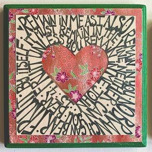 One of a kind handmade scripture art